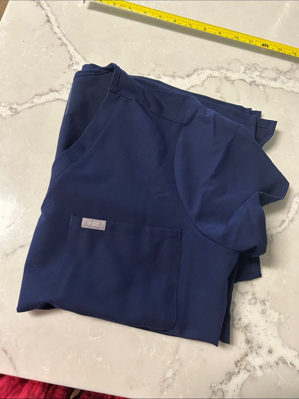Figs Catarina Scrub Top, Navy, Size Large